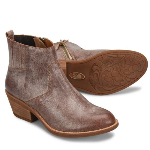 NEW Sofft Ardmore Leather Chelsea Ankle Boot in Sand Brown - Picture 2 of 11